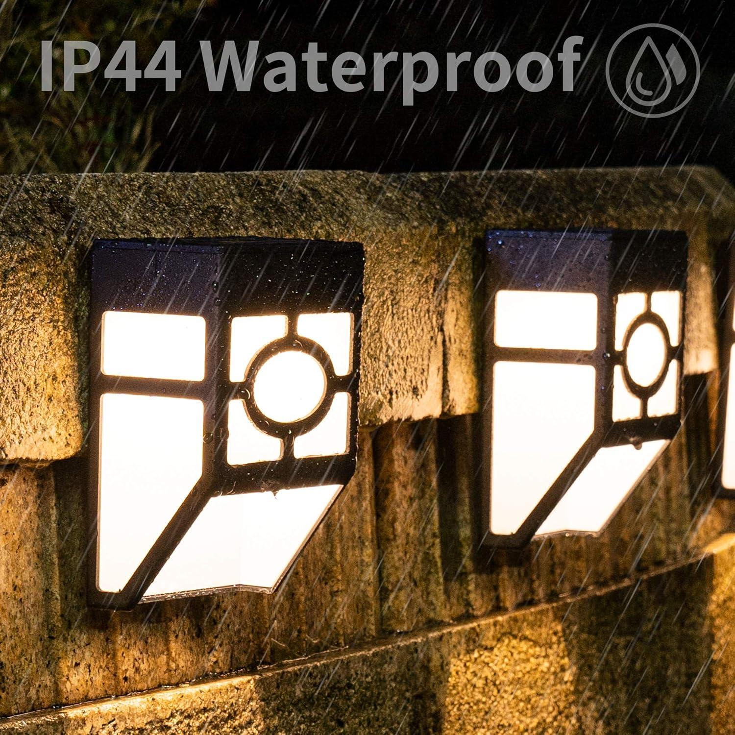 imageSOLPEX 16 Pack Solar Deck Lights Outdoor Solar Fence Lights2 Modes Christmas Garden Decoration LightsRBGWarm White LED Decorative Lighting for GardenYardPostPathampampDrivewaySOLAR DECK LIGHT