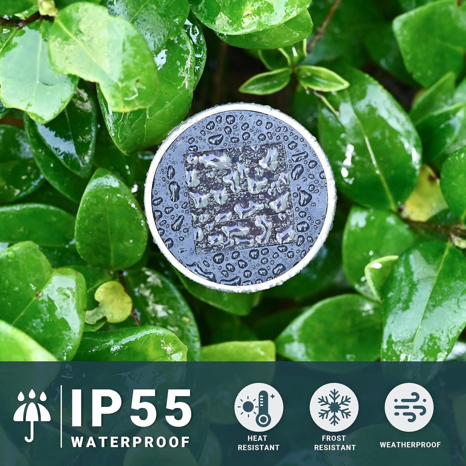 imageSOLPEX 16 Pack Solar Outdoor Lights Pathway Stainless Steel Solar Lights Outdoor WaterproofLED Landscape Lighting Solar Walkway Lights for LandscapePatioLawnYardDrivewayWarm WhiteWarm White
