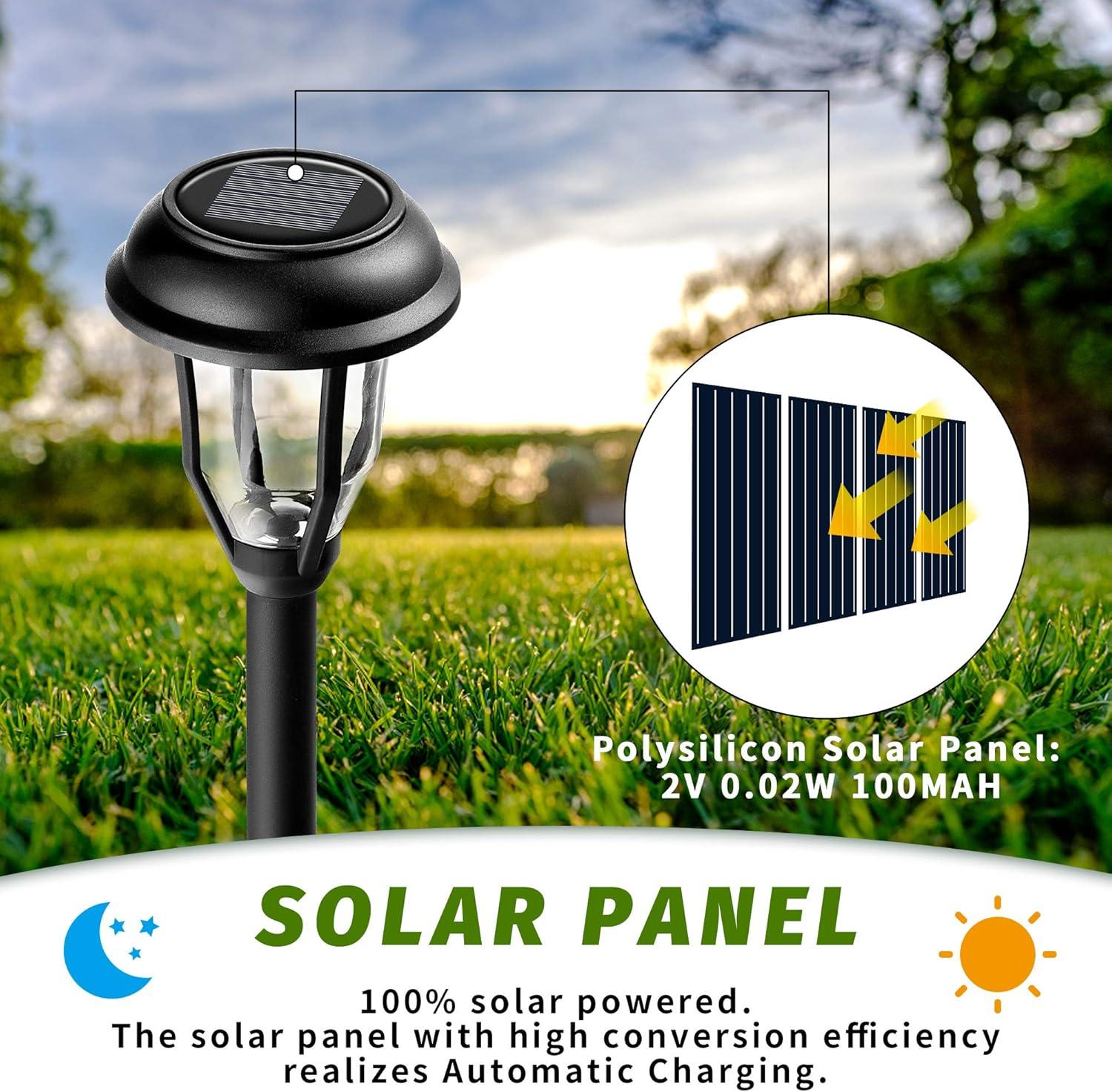imageSOLPEX 8 Pack Solar Pathway Lights Solar Path Lights Waterproof Solar Garden Lights Outdoor for Garden Yard Pathway Landscape Walkway and Driveway Warm White8 Pack