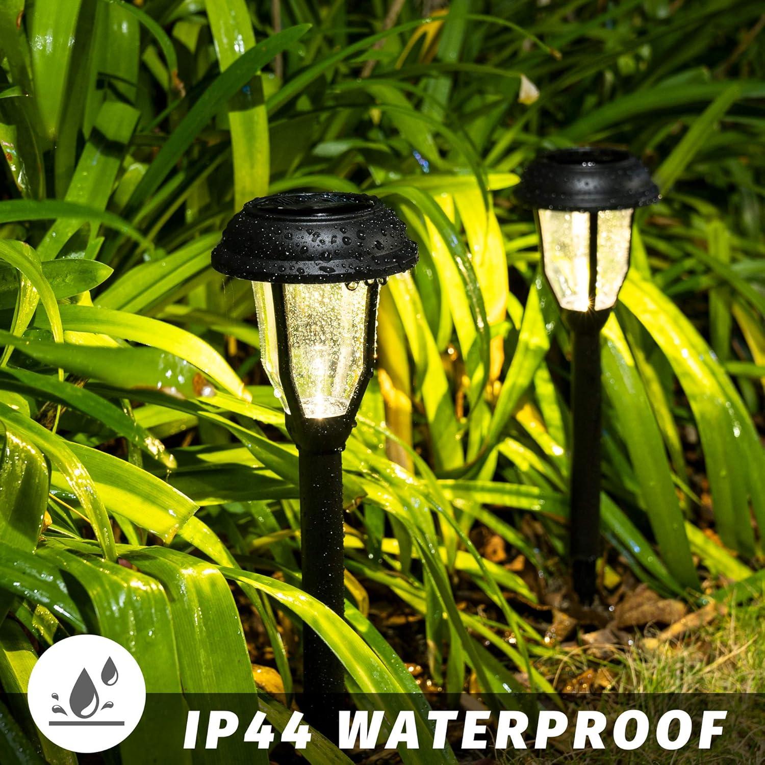 imageSOLPEX 8 Pack Solar Pathway Lights Solar Path Lights Waterproof Solar Garden Lights Outdoor for Garden Yard Pathway Landscape Walkway and Driveway Warm White8 Pack