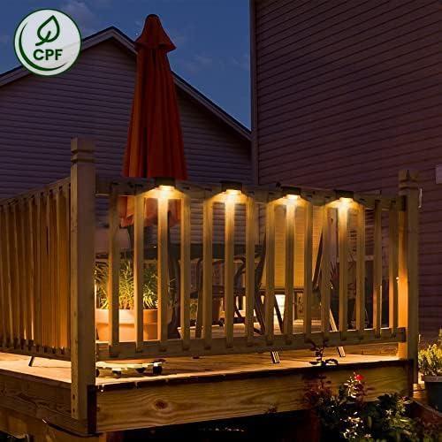 imageSOLPEX Solar Deck Lights Outdoor 16 Pack Solar Step Lights Waterproof Led Solar lights for Outdoor Stairs Step  Fence Yard Patio and PathwayWarm WhiteWarm White