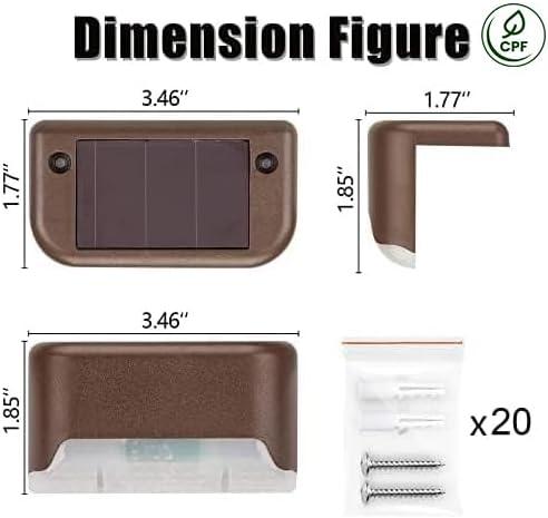 imageSOLPEX Solar Deck Lights Outdoor 16 Pack Solar Step Lights Waterproof Led Solar lights for Outdoor Stairs Step  Fence Yard Patio and PathwayWarm WhiteWarm White