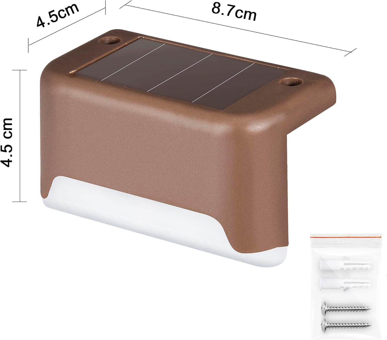 imageSOLPEX Solar Deck Lights Outdoor 16 Pack Solar Step Lights Waterproof Led Solar lights for Outdoor Stairs Step  Fence Yard Patio and PathwayWarm WhiteWarm White
