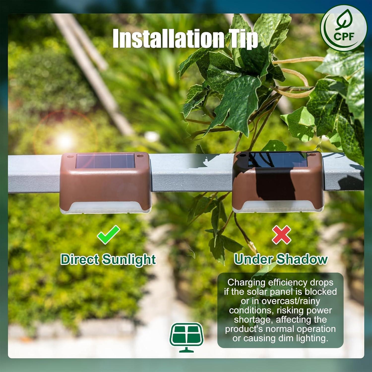 imageSOLPEX Solar Deck Lights Outdoor 16 Pack Solar Step Lights Waterproof Led Solar lights for Outdoor Stairs Step  Fence Yard Patio and PathwayWarm WhiteWarm White