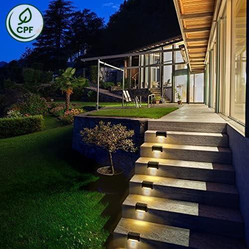 imageSOLPEX Solar Deck Lights Outdoor 16 Pack Solar Step Lights Waterproof Led Solar lights for Outdoor Stairs Step  Fence Yard Patio and PathwayWarm WhiteWarm White