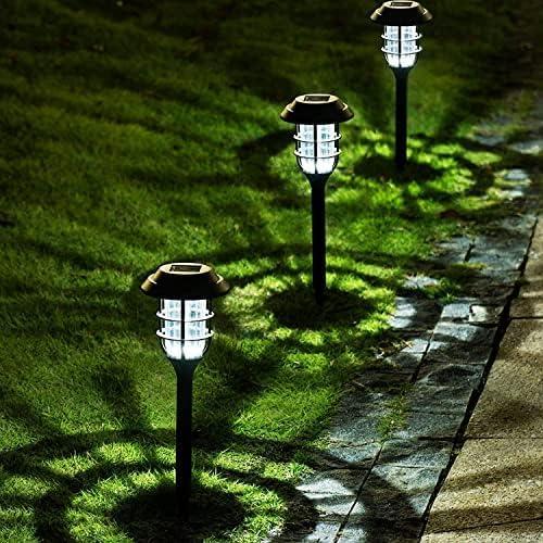 imageSOLPEX Solar Lights for Outside Solar Outdoor Pathway Garden Lights Waterproof Solar Powered Landscape Lighting for Yard Garden Pathway Patio Porch Walkway Driveway 8 PackCold WhiteCold White