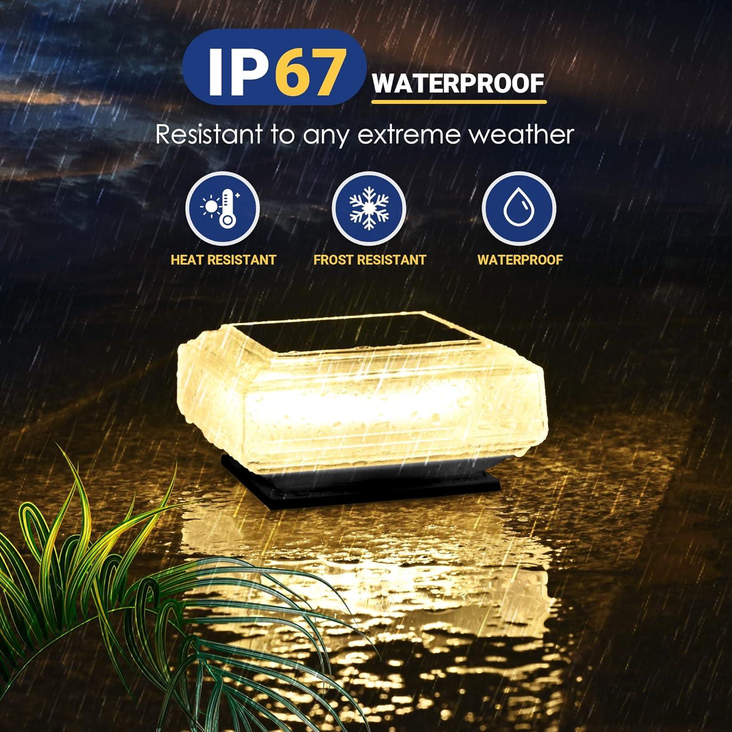 imageSOLPEX Solar Outdoor Lights  25 Lumens 30 LED 6 Pack Warm White for Fence Deck or Patio