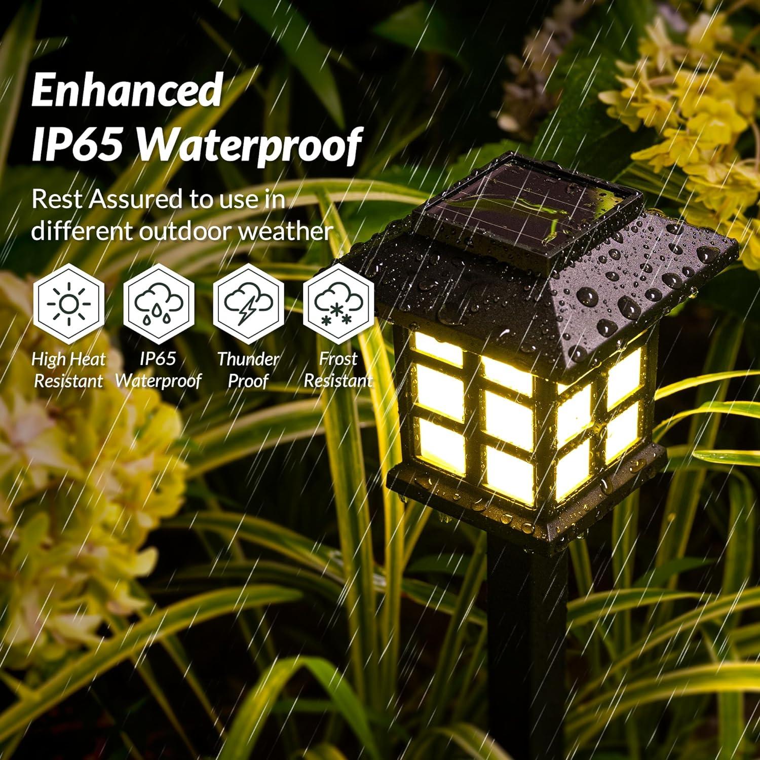 imageSOLPEX Solar Outdoor Lights12 Pack Solar Path Lights Walkway Lights Outdoor Garden Light SolarPowered Pathway Waterproof for Garden Yard Landscape and DrivewayWarm WhiteWarm White