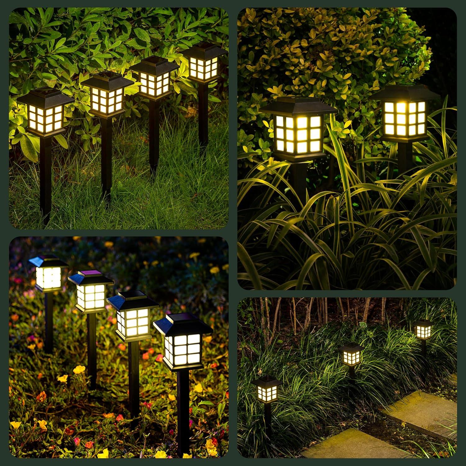 imageSOLPEX Solar Outdoor Lights12 Pack Solar Path Lights Walkway Lights Outdoor Garden Light SolarPowered Pathway Waterproof for Garden Yard Landscape and DrivewayWarm WhiteWarm White