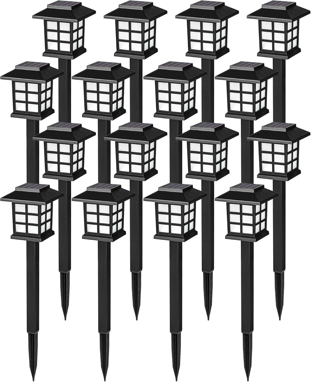 imageSOLPEX Solar Outdoor Lights12 Pack Solar Path Lights Walkway Lights Outdoor Garden Light SolarPowered Pathway Waterproof for Garden Yard Landscape and DrivewayWarm WhiteWarm White