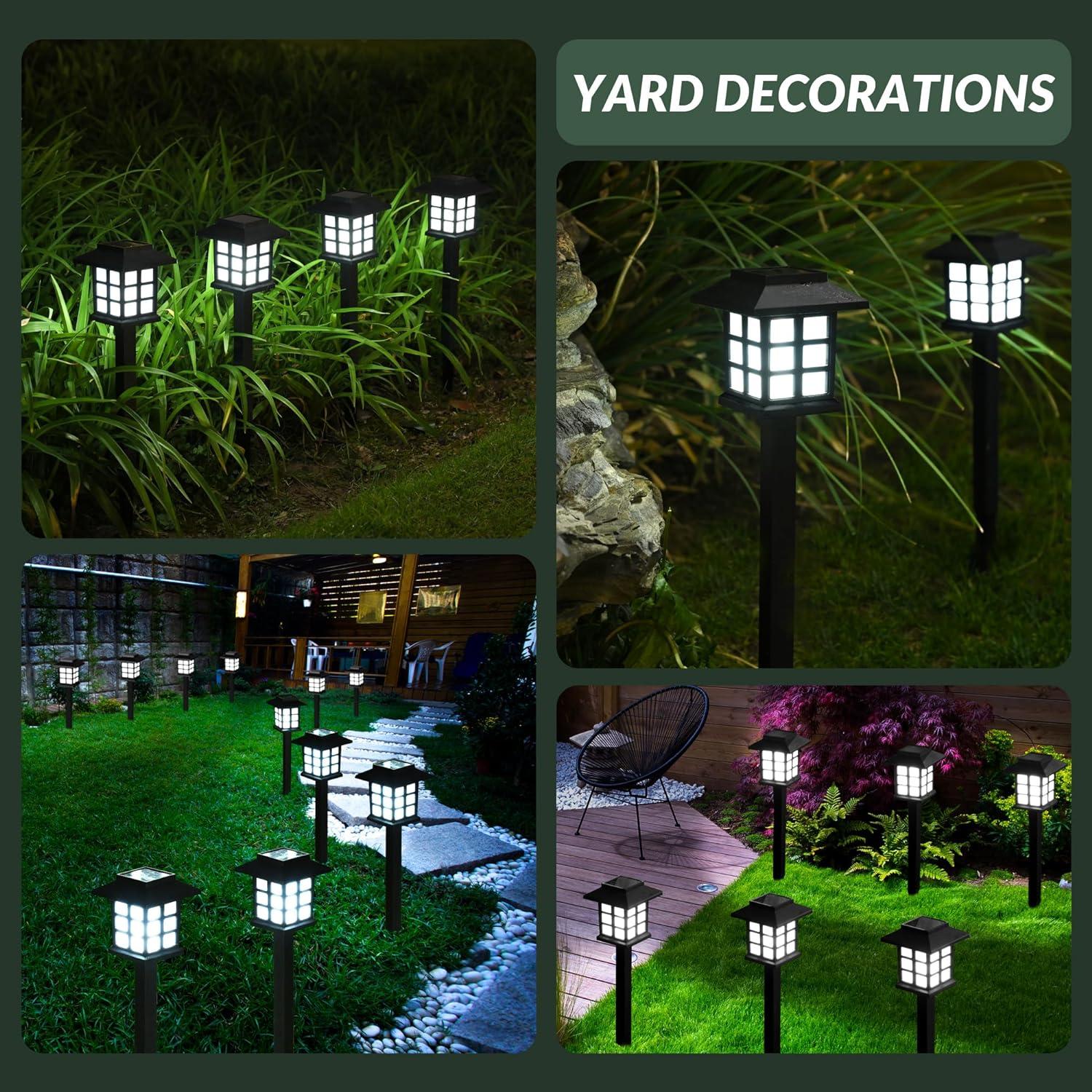imageSOLPEX Solar Outdoor Lights12 Pack Solar Path Lights Walkway Lights Outdoor Garden Light SolarPowered Pathway Waterproof for Garden Yard Landscape and DrivewayWarm WhiteCold White