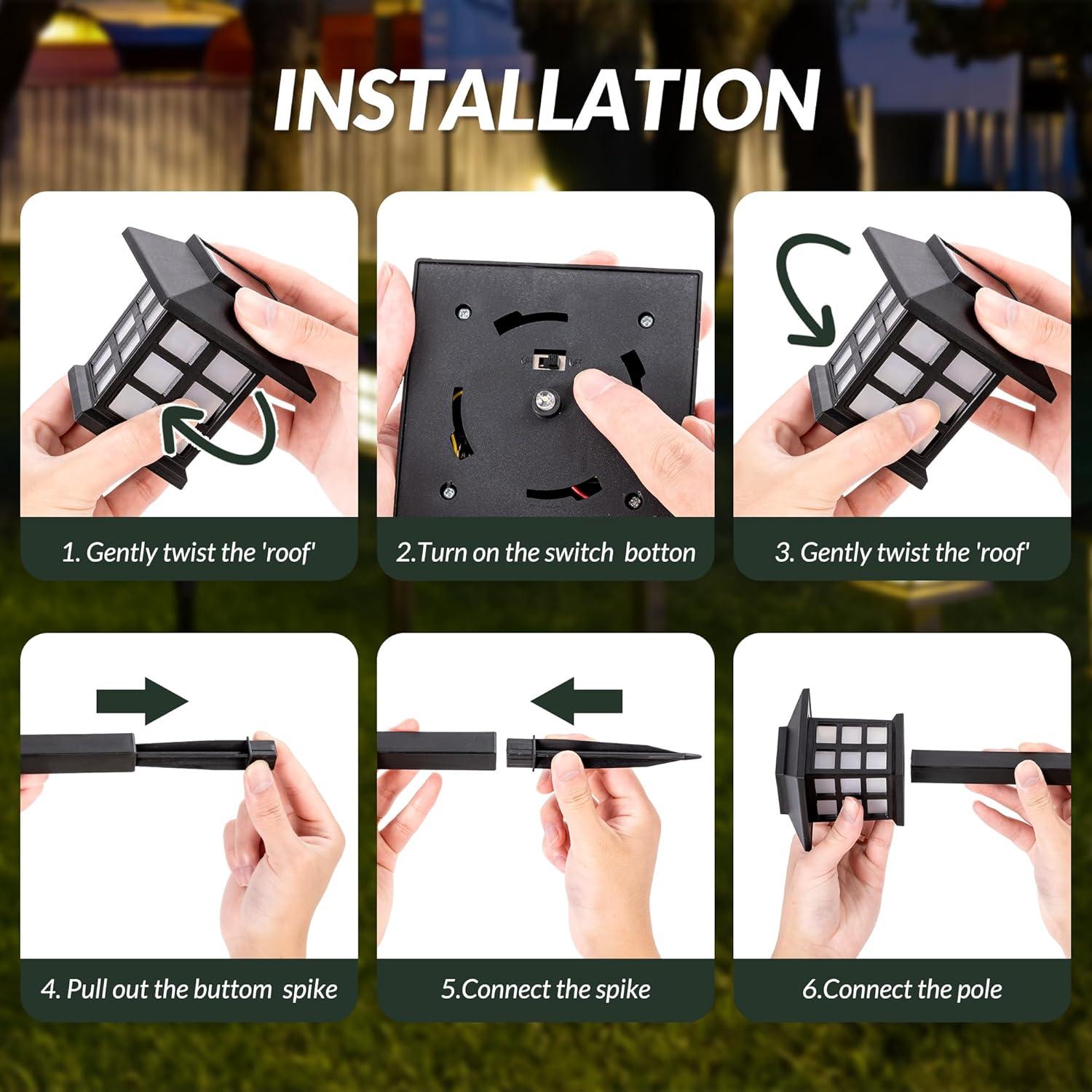 imageSOLPEX Solar Outdoor Lights12 Pack Solar Path Lights Walkway Lights Outdoor Garden Light SolarPowered Pathway Waterproof for Garden Yard Landscape and DrivewayWarm WhiteWarm White