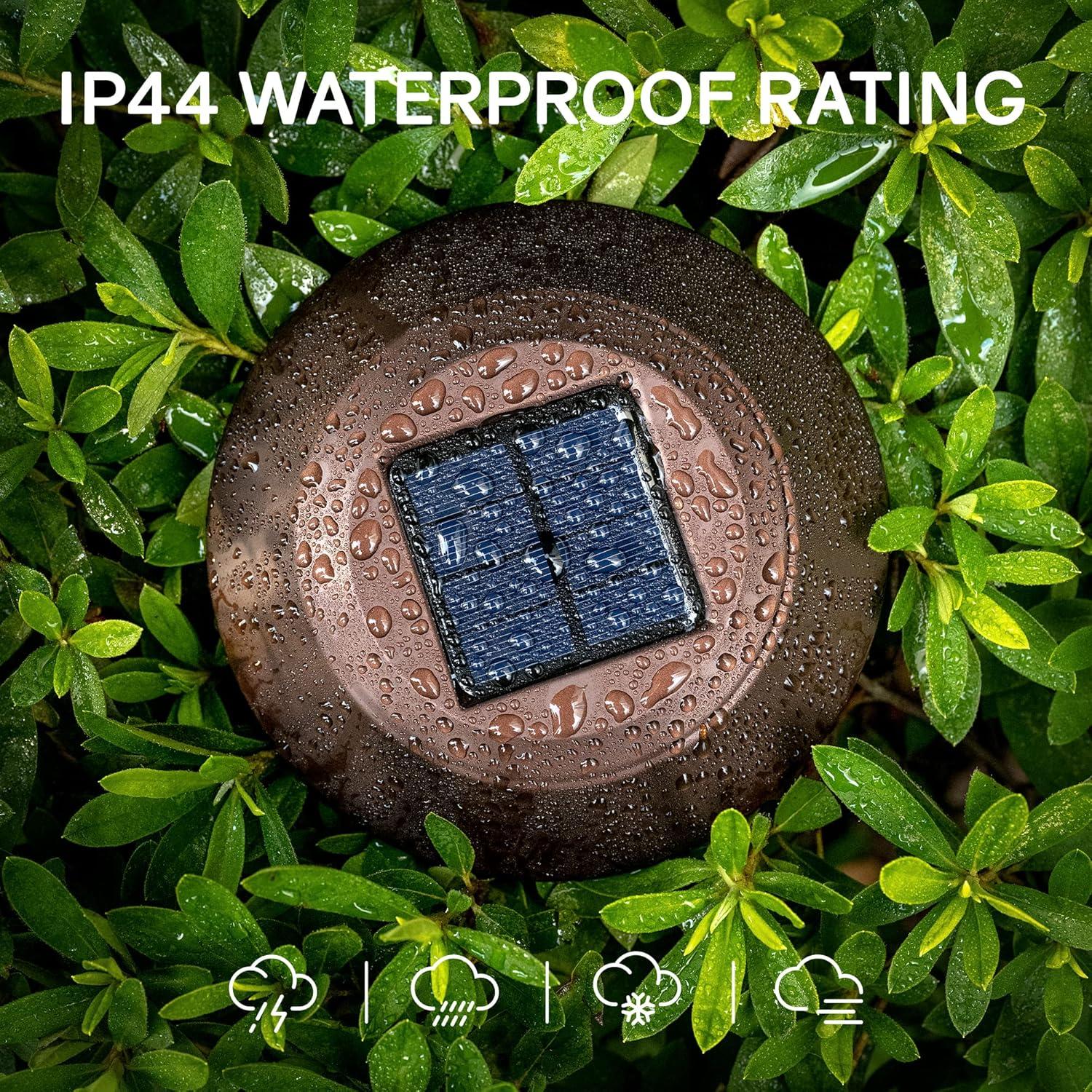imageSOLPEX Solar Path Lights 4 Pack High Lumen Solar Garden Lights Solar Powered Waterproof Pathway Lights Automatic Led Warm White Solar Yard Lights for Driveway Walkway Landscape Lawn