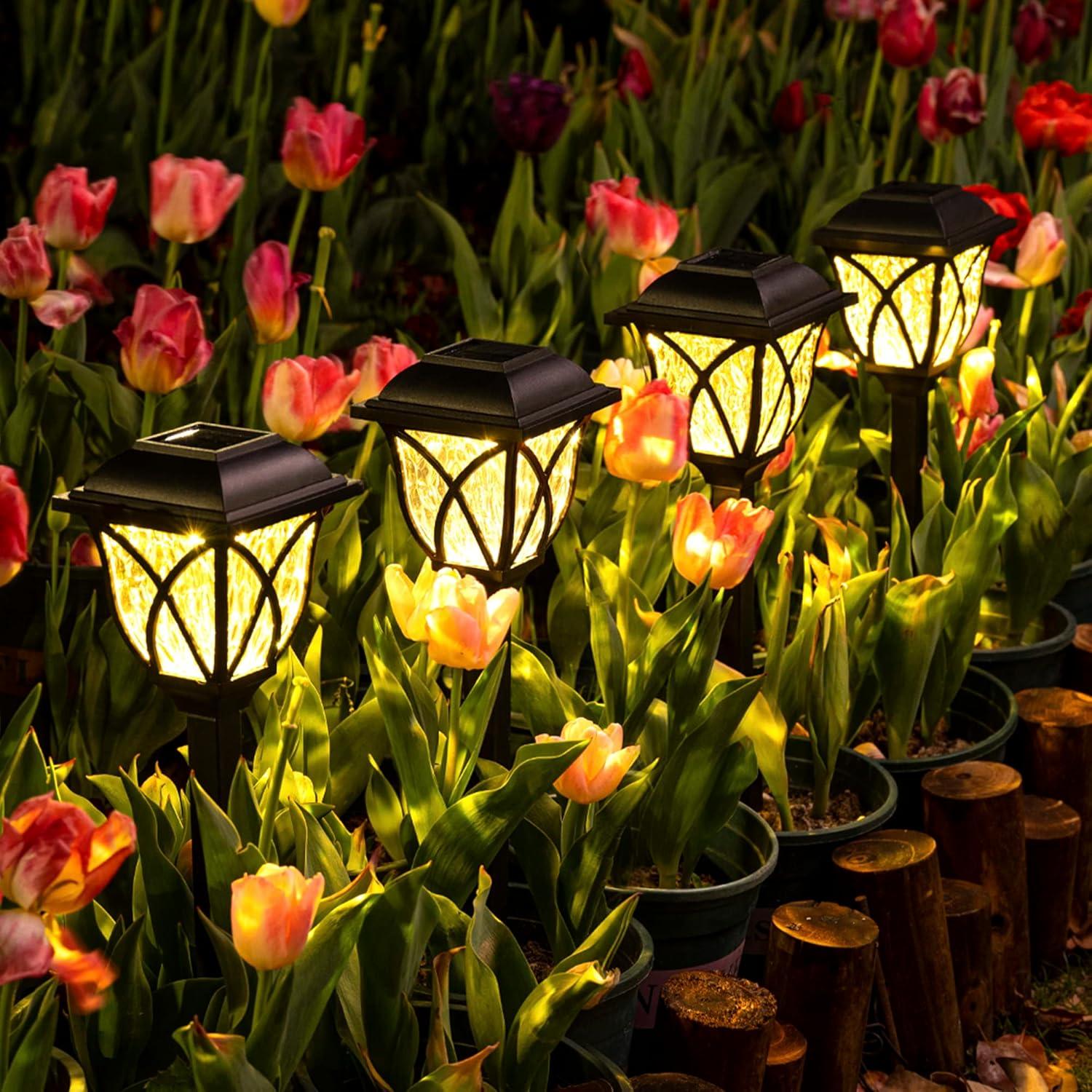 imageSolpex Solar Pathway Lights Outdoor LED Solar Garden Lights Waterproof Solar Landscape Lights for Lawn Patio Yard Garden Walkway 6 Pack
