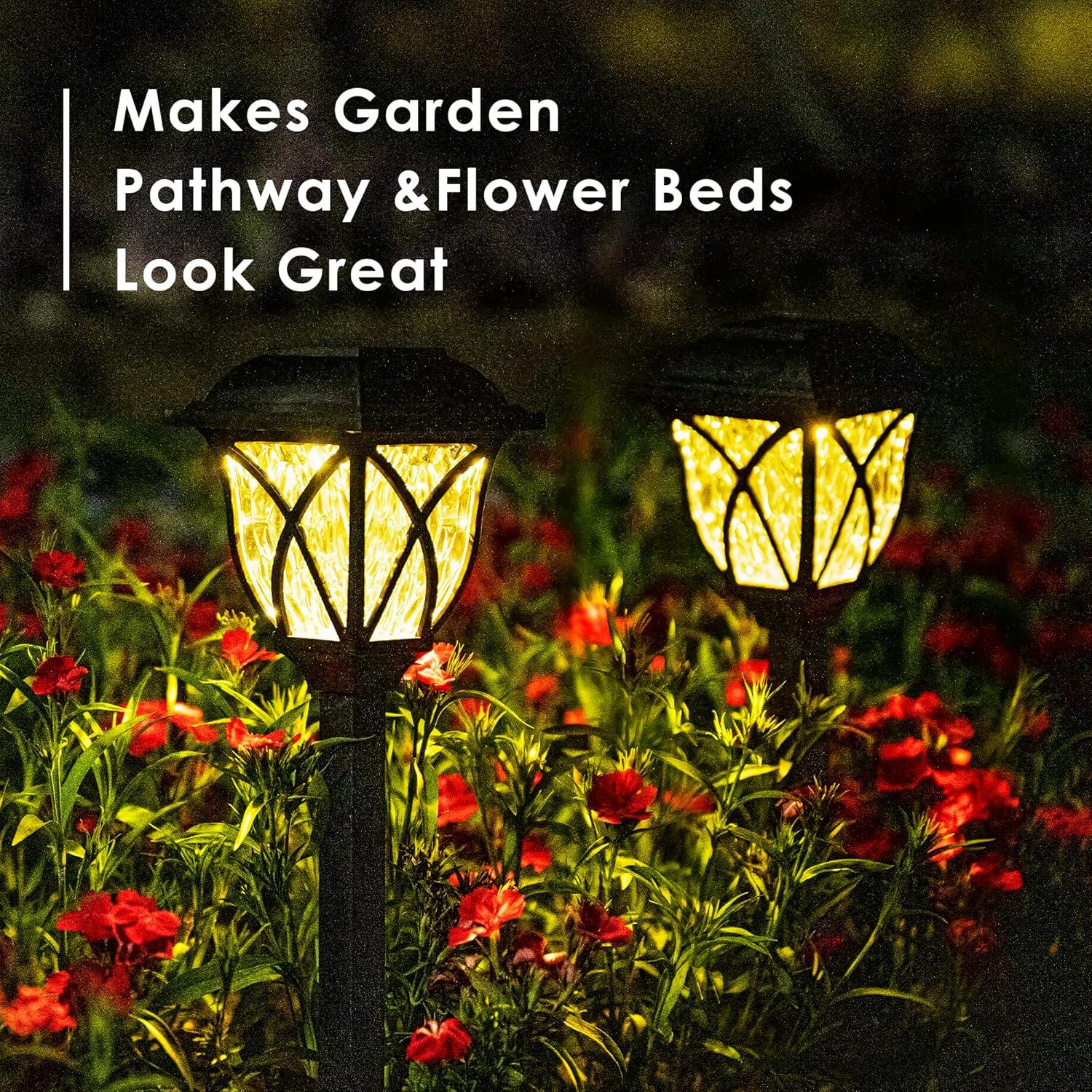 imageSolpex Solar Pathway Lights Outdoor LED Solar Garden Lights Waterproof Solar Landscape Lights for Lawn Patio Yard Garden Walkway 6 Pack