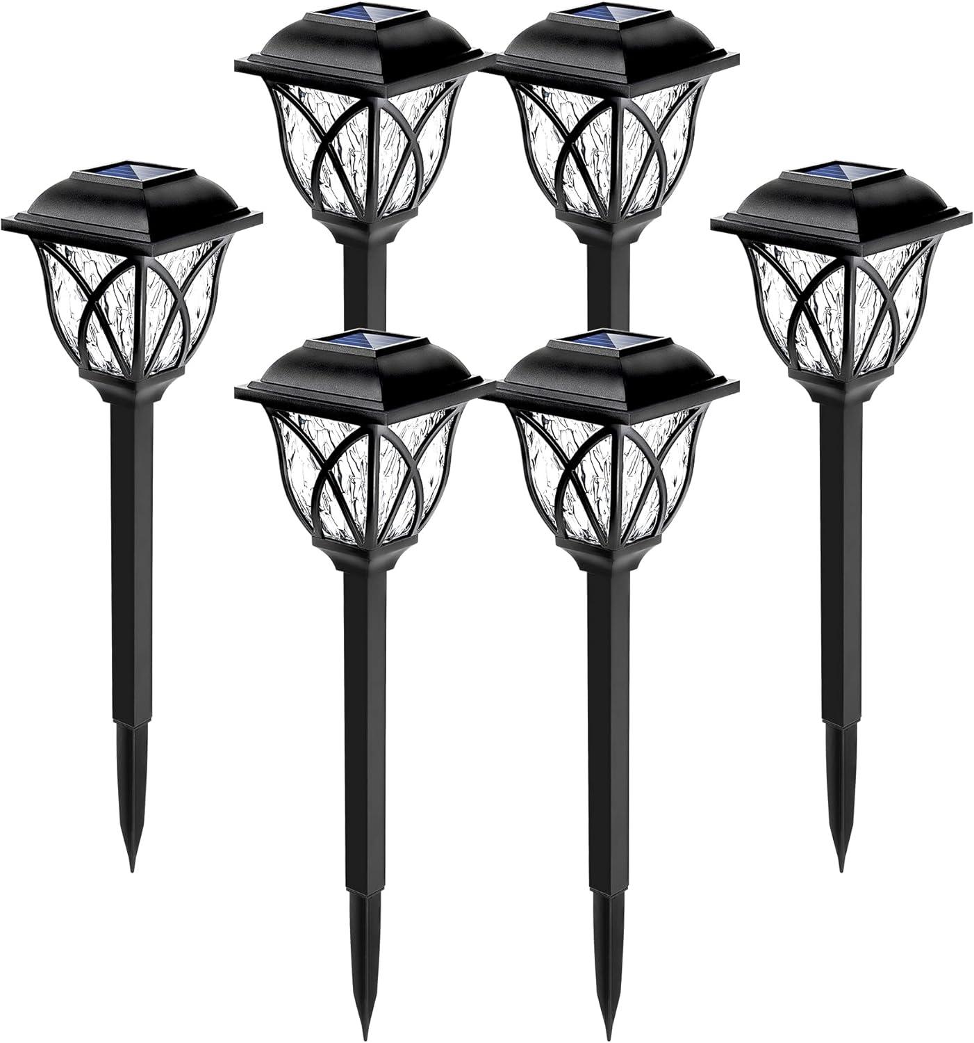 imageSolpex Solar Pathway Lights Outdoor LED Solar Garden Lights Waterproof Solar Landscape Lights for Lawn Patio Yard Garden Walkway 6 Pack