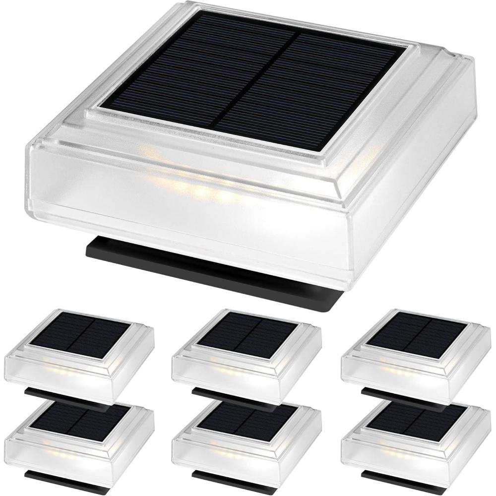 imageSOLPEX Solar Outdoor Lights  25 Lumens 30 LED 6 Pack Warm White for Fence Deck or Patio