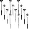 imageSOLPEX 16 Pack Solar Outdoor Lights Pathway Stainless Steel Solar Lights Outdoor WaterproofLED Landscape Lighting Solar Walkway Lights for LandscapePatioLawnYardDrivewayWarm WhiteWarm White