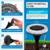 imageSOLPEX Multicolor Solar Ground Lights Solar Garden Lights Outdoor Waterproof 12 Led 2 Lighting Modes Landscape Lighting for Pathway Yard Patio PoolWalkway 12 Packs12
