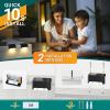 imageSOLPEX Solar Deck Lights Outdoor 16 Pack Solar Step Light Waterproof Led Light for Outdoor Stairs Step Fence Yard Patio and PathwayWarm WhiteBlack