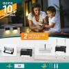 imageSOLPEX Solar Deck Lights Outdoor 16 Pack Solar Step Light Waterproof Led Light for Outdoor Stairs Step Fence Yard Patio and PathwayWarm WhiteBlack
