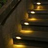 imageSOLPEX Solar Deck Lights Outdoor 16 Pack Solar Step Light Waterproof Led Light for Outdoor Stairs Step Fence Yard Patio and PathwayWarm WhiteBrown