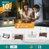 imageSOLPEX Solar Deck Lights Outdoor 16 Pack Solar Step Light Waterproof Led Light for Outdoor Stairs Step Fence Yard Patio and PathwayWarm WhiteBrown