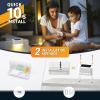 imageSOLPEX Solar Deck Lights Outdoor 16 Pack Solar Step Light Waterproof Led Light for Outdoor Stairs Step Fence Yard Patio and PathwayWarm WhiteWhite