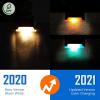 imageSOLPEX Solar Deck Lights Outdoor 16 Pack Solar Step Lights Waterproof Led Solar lights for Outdoor Stairs Step  Fence Yard Patio and PathwayWarm WhiteColor Changing