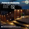 imageSOLPEX Solar Deck Lights Outdoor 16 Pack Solar Step Lights Waterproof Led Solar lights for Outdoor Stairs Step  Fence Yard Patio and PathwayWarm WhiteWarm White