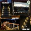 imageSOLPEX Solar Deck Lights Outdoor 16 Pack Solar Step Lights Waterproof Led Solar lights for Outdoor Stairs Step  Fence Yard Patio and PathwayWarm WhiteWarm White