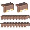 imageSOLPEX Solar Deck Lights Outdoor 16 Pack Solar Step Lights Waterproof Led Solar lights for Outdoor Stairs Step  Fence Yard Patio and PathwayWarm WhiteWarm White