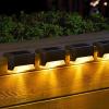 imageSOLPEX Solar Deck Lights Outdoor 16 Pack Solar Step Lights Waterproof Led Solar lights for Outdoor Stairs Step  Fence Yard Patio and PathwayWarm WhiteWarm White