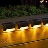imageSOLPEX Solar Deck Lights Outdoor 16 Pack Solar Step Lights Waterproof Led Solar lights for Outdoor Stairs Step  Fence Yard Patio and PathwayWarm WhiteWarm White