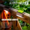 imageSOLPEX Solar Deck Lights Outdoor 16 Pack Solar Step Lights Waterproof Led Solar lights for Outdoor Stairs Step  Fence Yard Patio and PathwayWarm WhiteColor Changing