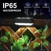 imageSOLPEX Solar Fence Lights 6 LEDs Solar Lights Outdoor Waterproof Solar Powered for Deck Stair Front Porch Balcony Walkway Garden Yard Patio Pool Decor IP65 Waterproof 4 Pack Cold WhiteBlack