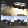 imageSOLPEX Solar Fence Lights 6 LEDs Solar Lights Outdoor Waterproof Solar Powered for Deck Stair Front Porch Balcony Walkway Garden Yard Patio Pool Decor IP65 Waterproof 12 Pack Warm WhiteBlack