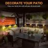 imageSOLPEX Solar Fence Lights 6 LEDs Solar Lights Outdoor Waterproof Solar Powered for Deck Stair Front Porch Balcony Walkway Garden Yard Patio Pool Decor IP65 Waterproof 12 Pack Warm WhiteBlack