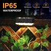 imageSOLPEX Solar Fence Lights 6 LEDs Solar Lights Outdoor Waterproof Solar Powered for Deck Stair Front Porch Balcony Walkway Garden Yard Patio Pool Decor IP65 Waterproof 12 Pack Warm WhiteBlack