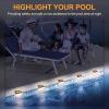imageSOLPEX Solar Fence Lights 6 LEDs Solar Lights Outdoor Waterproof Solar Powered for Deck Stair Front Porch Balcony Walkway Garden Yard Patio Pool Decor IP65 Waterproof 12 Pack Warm WhiteBrown