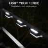 imageSOLPEX Solar Fence Lights 6 LEDs Solar Lights Outdoor Waterproof Solar Powered for Deck Stair Front Porch Balcony Walkway Garden Yard Patio Pool Decor IP65 Waterproof 4 Pack Cold WhiteBlack