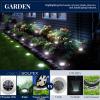 imageSOLPEX Solar Ground Lights 12 Pack Solar Lights Outdoor Waterproof 8 LED Solar Powered Landscape Lighting for Garden Yard Patio Pathway Driveway Walkway Cool WhiteWhite
