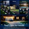 imageSOLPEX Solar Ground Lights 12 Pack Solar Lights Outdoor Waterproof 8 LED Solar Powered Landscape Lighting for Garden Yard Patio Pathway Driveway Walkway Cool WhiteWhite