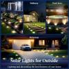 imageSOLPEX Solar Ground Lights 12 Pack Solar Lights Outdoor Waterproof 8 LED Solar Powered Landscape Lighting for Garden Yard Patio Pathway Driveway Walkway Cool WhiteWarm White