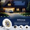 imageSOLPEX Solar Ground Lights 12 Pack Solar Lights Outdoor Waterproof 8 LED Solar Powered Landscape Lighting for Garden Yard Patio Pathway Driveway Walkway Cool WhiteWarm White