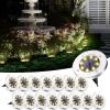 imageSOLPEX Solar Ground Lights 12 Pack Solar Lights Outdoor Waterproof 8 LED Solar Powered Landscape Lighting for Garden Yard Patio Pathway Driveway Walkway Cool WhiteWarm White