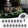 imageSOLPEX Solar Ground Lights 12 Pack Solar Lights Outdoor Waterproof 8 LED Solar Powered Landscape Lighting for Garden Yard Patio Pathway Driveway Walkway Cool WhiteWhite