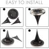 imageSOLPEX Solar Ground Lights 4 Pack Solar Lights Outdoor Waterproof 8 LED Solar Powered Landscape Lighting for Garden Yard Patio Pathway Driveway Walkway Cool White