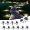 imageSOLPEX Solar Lights Outdoor Waterproof 12 Pack Solar Ground Lights Solar Garden Lights Landscape Lighting for Pathway Driveway Patio Backyard Walkway Cool WhiteCool White
