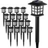 imageSOLPEX Solar Outdoor Lights12 Pack Solar Path Lights Walkway Lights Outdoor Garden Light SolarPowered Pathway Waterproof for Garden Yard Landscape and DrivewayWarm WhiteCold White
